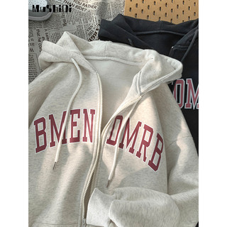 Mushiqi áo len nữ mới áo khoác nữ có mũ trùm đầu cardigan