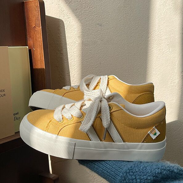 Giày vải RENBEN đế bằng thoáng khí phong cách Hàn Quốc thời trang dành cho nữ