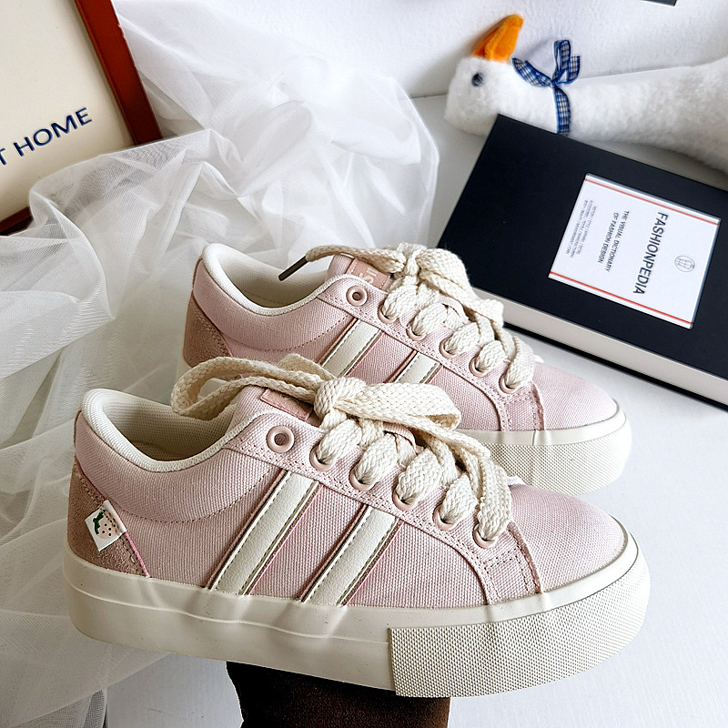 Giày vải RENBEN đế bằng thoáng khí phong cách Hàn Quốc thời trang dành cho nữ