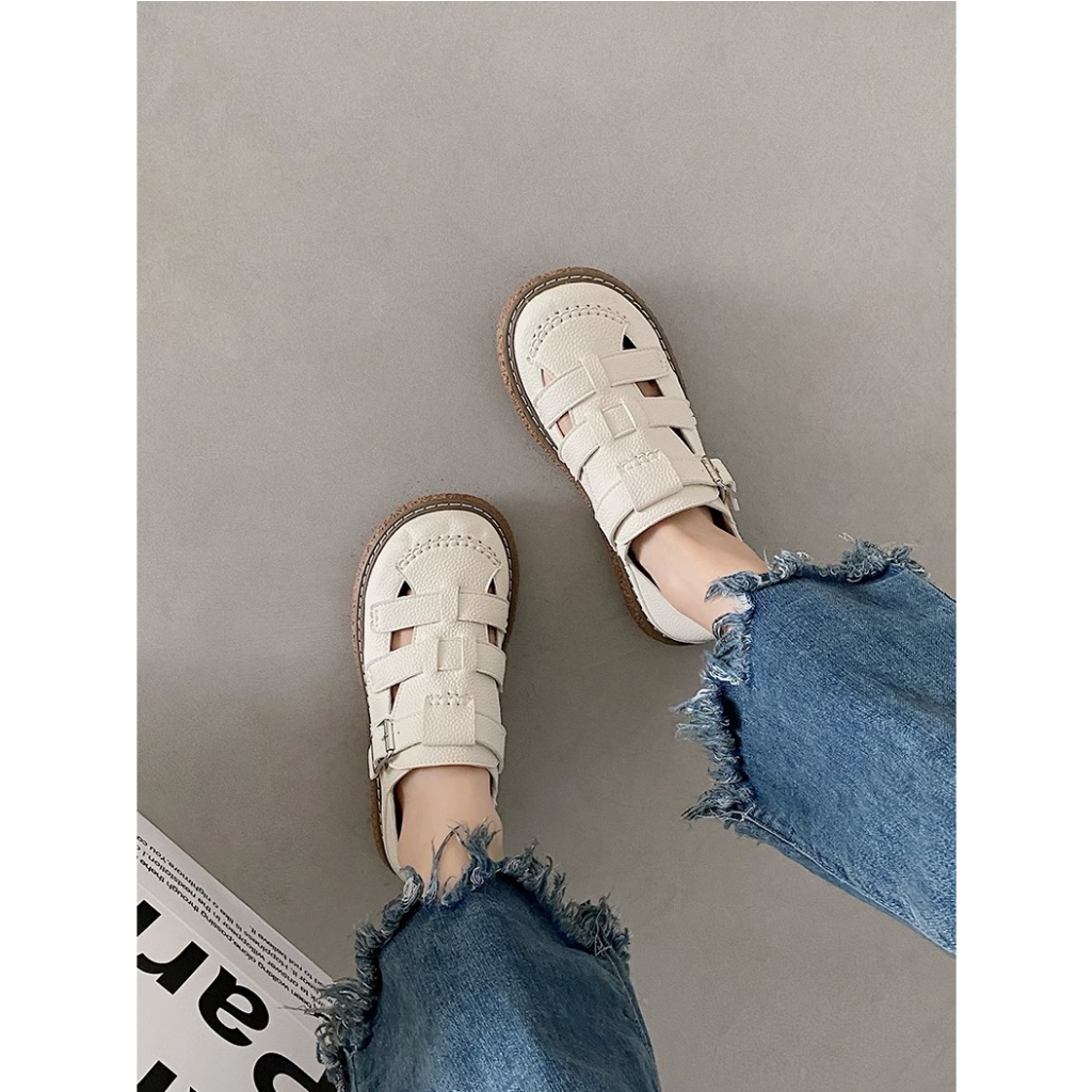 Giày Sandal Đế Dày Phong Cách Roman Thời Trang Mùa Hè 2023 Mới Cho Nữ