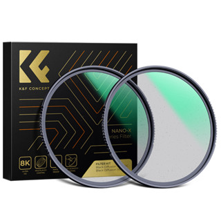 K&f concept nano-x 1/4 + 1/8 black mist diffusion lens filter 2pcs kit hd waterproof scratch-proof anti-reflective green coating 49/52/55/58/62/67/72/77 / 82mm