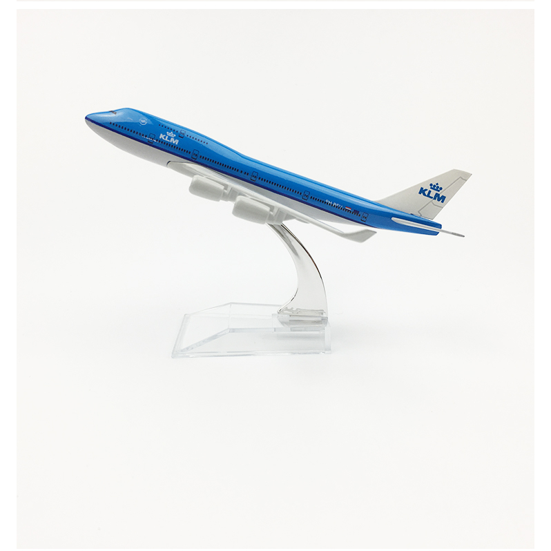 Yalinda KLM Hoàng Gia Hà Lan Boeing 747 Máy Bay Mẫu 16cm Đúc Kim Loại Máy Bay Mô Hình Máy Bay Đồ Chơ
