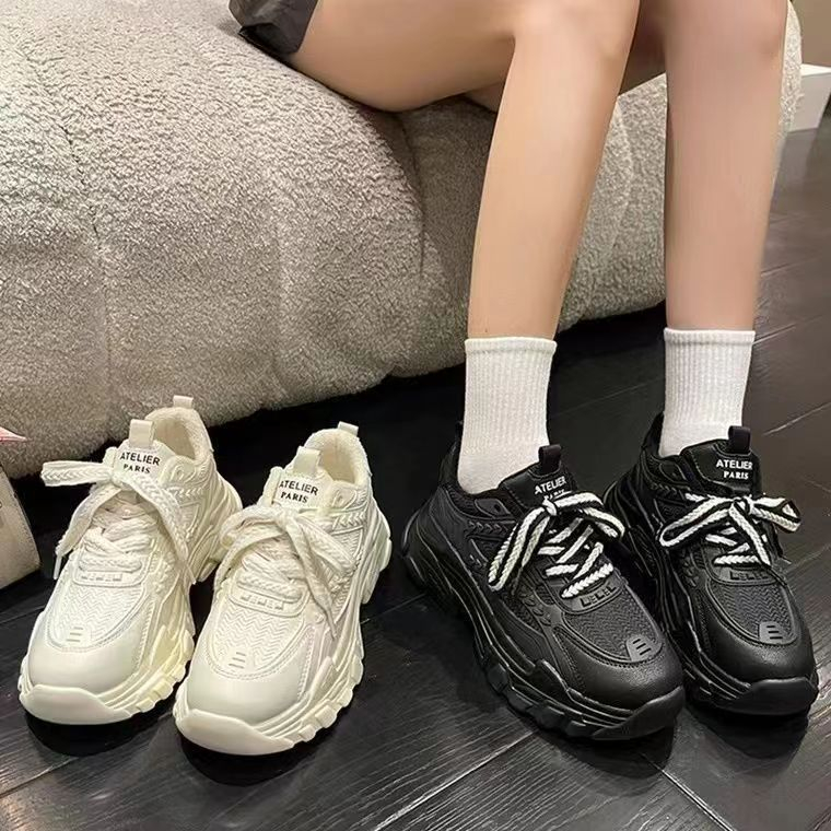 GUDETU❤Giày Thể Thao Trắng Đế Dày Thời Trang Cho Nữ