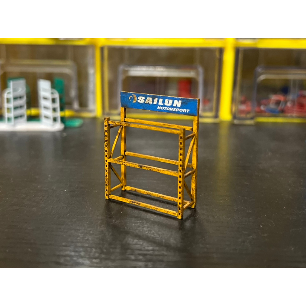 1/64 diorama tire rack model car repair tool scene display prop model collection