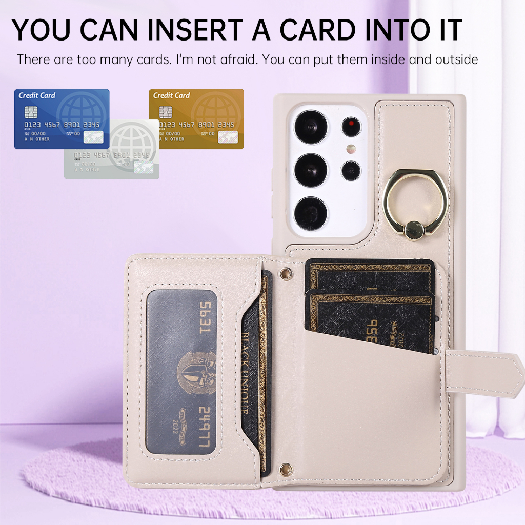 Ốp Điện Thoại Da Kèm Ngăn Đựng Thẻ Và Dây Đeo Chéo Cho Samsung Galaxy S23 Ultra S22 Plus S21 Plus S21 Ultra S20 FE S23 Plus