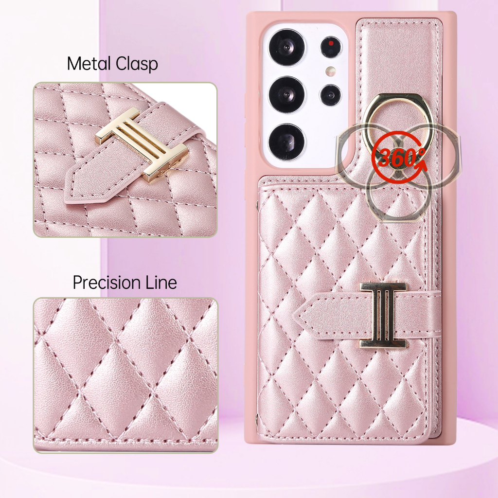 Ốp Điện Thoại Da Kèm Ngăn Đựng Thẻ Và Dây Đeo Chéo Cho Samsung S23 Ultra S22 Plus S21 FE S21 Ultra S20 Plus S23 Plus