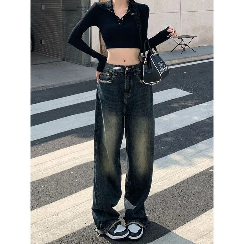 EOENKKY quần_ống_rộng quần ống rộng quần Giải trí Đường phố 2023 NEW style JL072030
