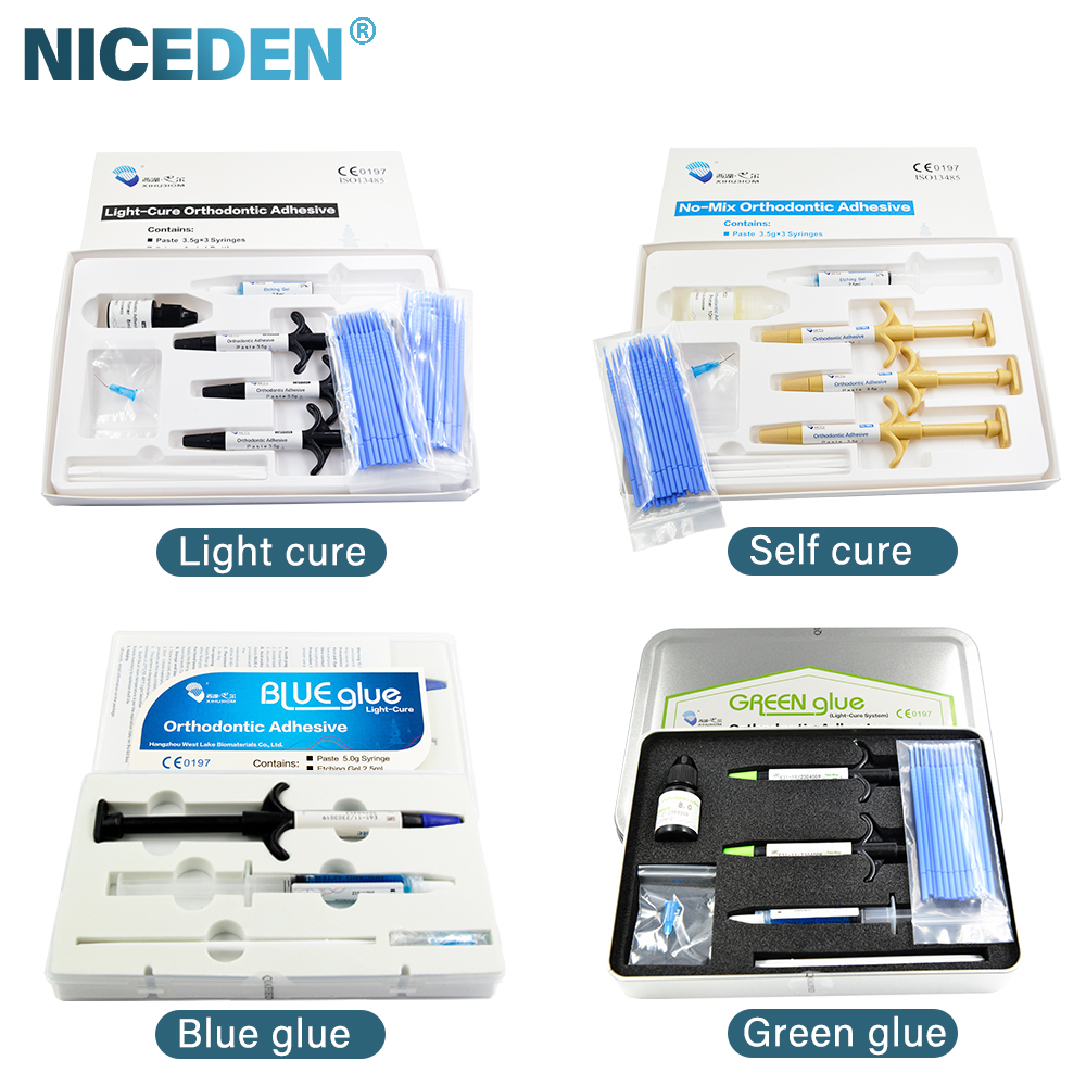 Nha khoa chỉnh nha khung keo dán răng light cure green glue no-mix hệ thống liên kết trực tiếp