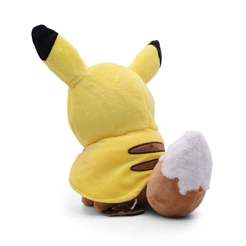 30 cm pokemon anime hình pikachu eevee mũ áo choàng đồ chơi sang trọng búp bê giữ gối động vật nhồi bông mềm cho trẻ em quà tặng sinh nhật giáng sinh