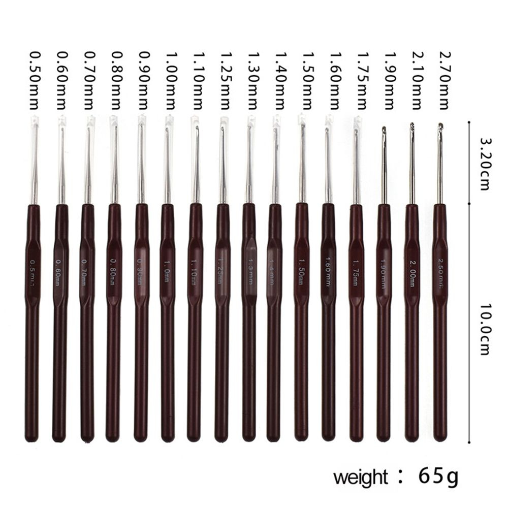 Maxg 1 cái móc móc ren kích thước nhỏ dụng cụ làm xoăn búp bê tự làm 0,5mm-2,7mm