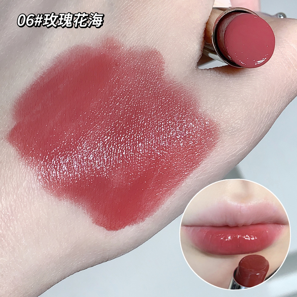 Son môi bóng nước 6 màu Gege bear nhẹ và mượt như gương dưỡng ẩm cho mùa hè Son môi lâu trôi