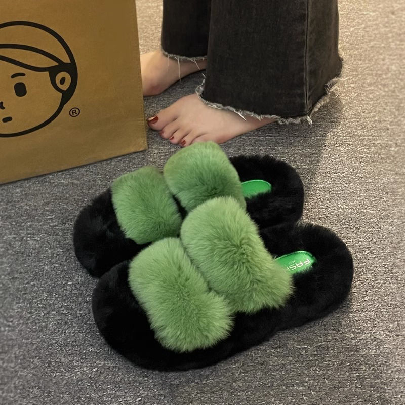 HHH Dép Lông Đế Dày 2023NEW mùa hè dép quai hậu Xinh Xắn 080106