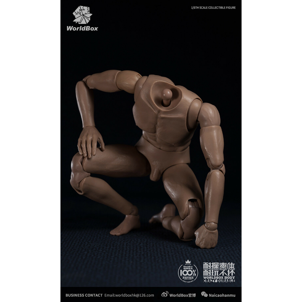 Worldbox at020s 1/6 cơ thể nam linh hoạt 12 inch mô hình búp bê hình hành động siêu bền siêu điên