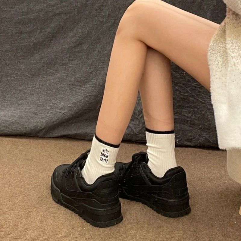 YAOLI  Giày Thể Thao Đế Dày Tăng Chiều Cao Thiết Kế Mới Thoáng Khí Năng Động Thời Trang