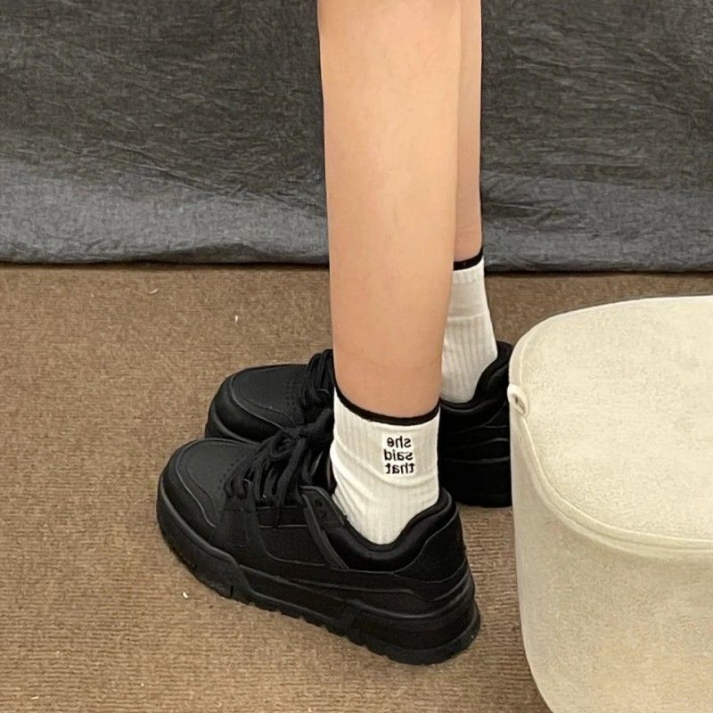 YAOLI  Giày Thể Thao Đế Dày Tăng Chiều Cao Thiết Kế Mới Thoáng Khí Năng Động Thời Trang