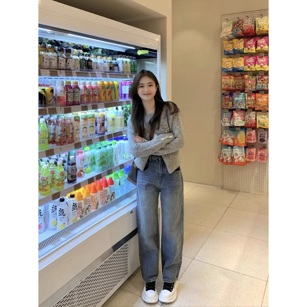 Áo dệt kim XIAOZHAINV dài tay dáng rộng phong cách Hàn Quốc thời trang mùa hè dành cho nữ