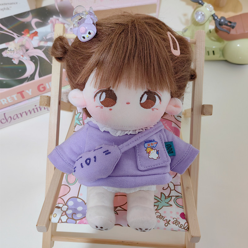 Phụ kiện búp bê thần tượng k-pop bộ quần áo búp bê 20cm kẹp tóc kuromi áo khoác màu tím  i-dle minnie yuqi twice tzuyu newjeans quà tặng người hâm mộ