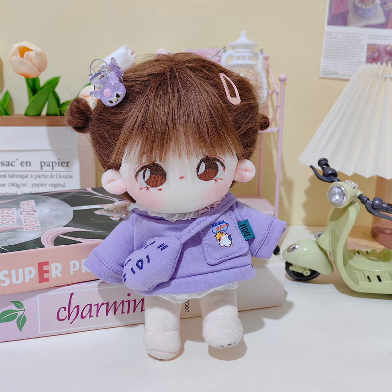 Phụ kiện búp bê thần tượng k-pop bộ quần áo búp bê 20cm kẹp tóc kuromi áo khoác màu tím  i-dle minnie yuqi twice tzuyu newjeans quà tặng người hâm mộ