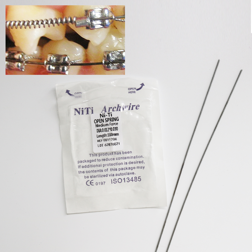 Set 2 Lò Xo Chỉnh Hình Răng 3 Kích Cỡ 180mm  2pcs/pack Orthodontic Niti Wire Open Springs