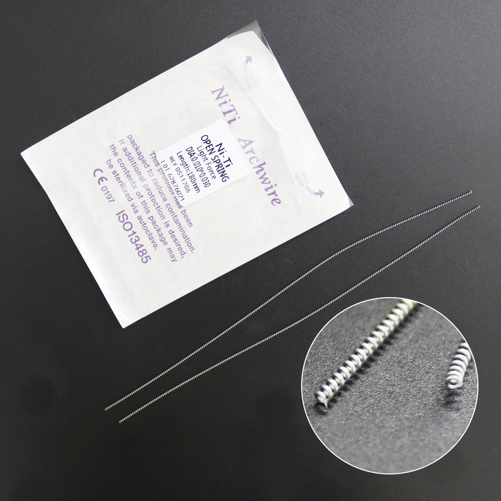 Set 2 Lò Xo Chỉnh Hình Răng 3 Kích Cỡ 180mm  2pcs/pack Orthodontic Niti Wire Open Springs