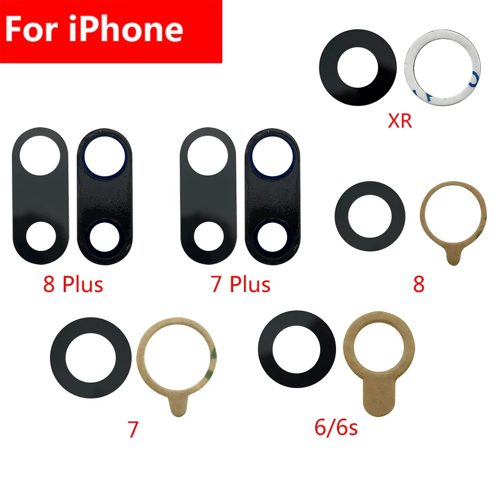 Kính camera sau mặt sau cho iphone 6 6s 7 8 plus x xr xs 11 12 13 14 pro max 12mini với miếng dán keo
