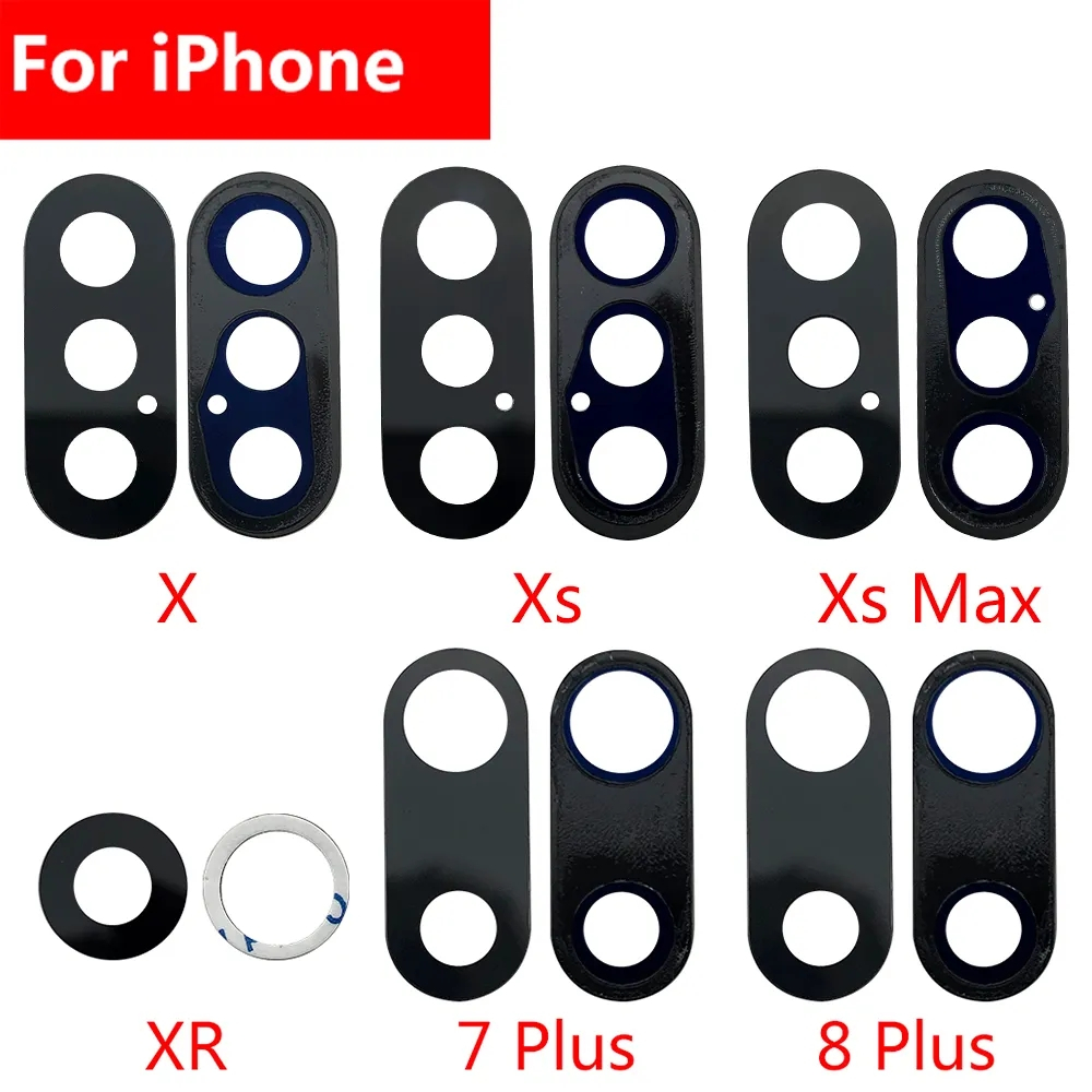 Kính camera sau mặt sau cho iphone 6 6s 7 8 plus x xr xs 11 12 13 14 pro max 12mini với miếng dán keo