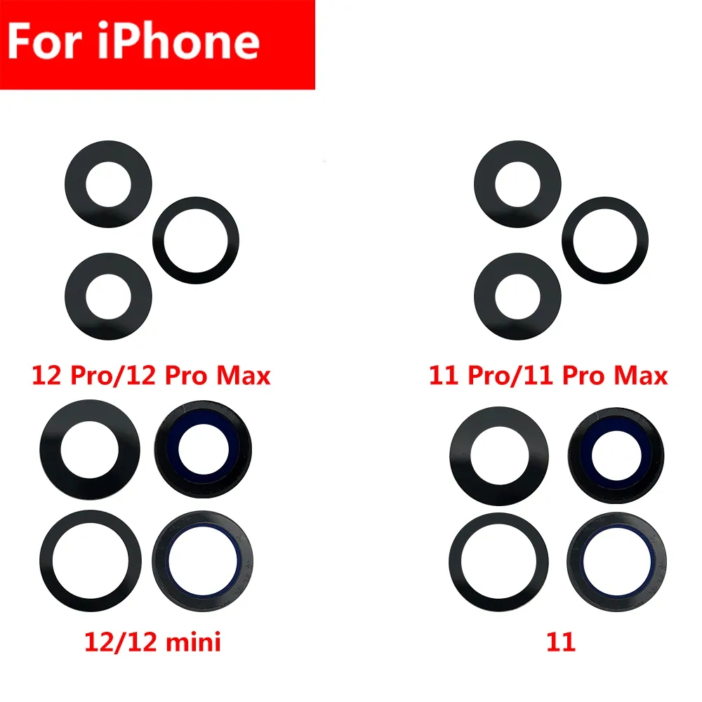 Kính camera sau mặt sau cho iphone 6 6s 7 8 plus x xr xs 11 12 13 14 pro max 12mini với miếng dán keo