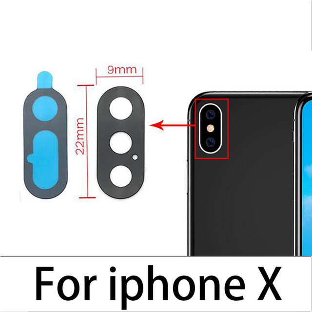Kính camera sau mặt sau cho iphone 6 6s 7 8 plus x xr xs 11 12 13 14 pro max 12mini với miếng dán keo