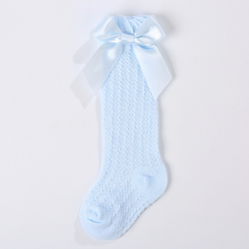 Vớ dài cotton dễ thương cho bé gái baby non-skid socks princess ribbon bow-tie decoration socks