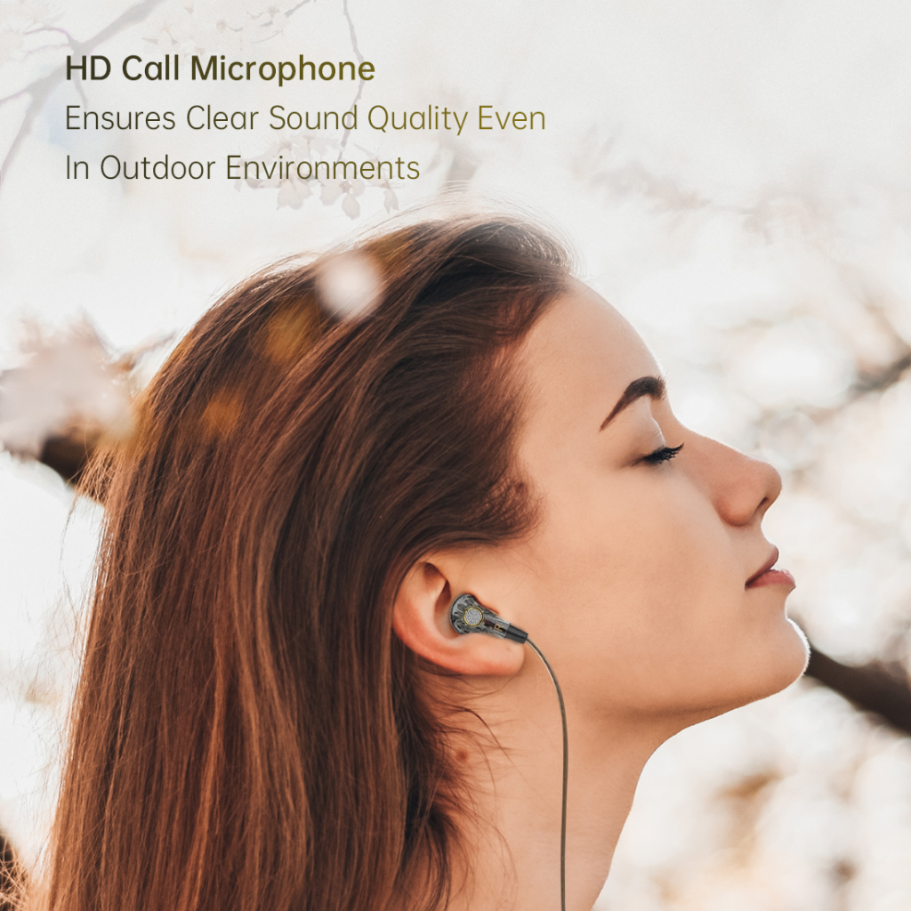 Tai nghe có dây qkz mdr nút tai đầu phẳng di chuyển dây cuộn điều khiển âm nhạc thể thao với micrô