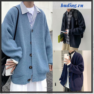 Áo khoác cardigan tay dài sành điệu dành cho nam nữ Áo cardigan nam nữ mặc tất ạ phong cách simple Thời Trang Cho Nam Và Nữ