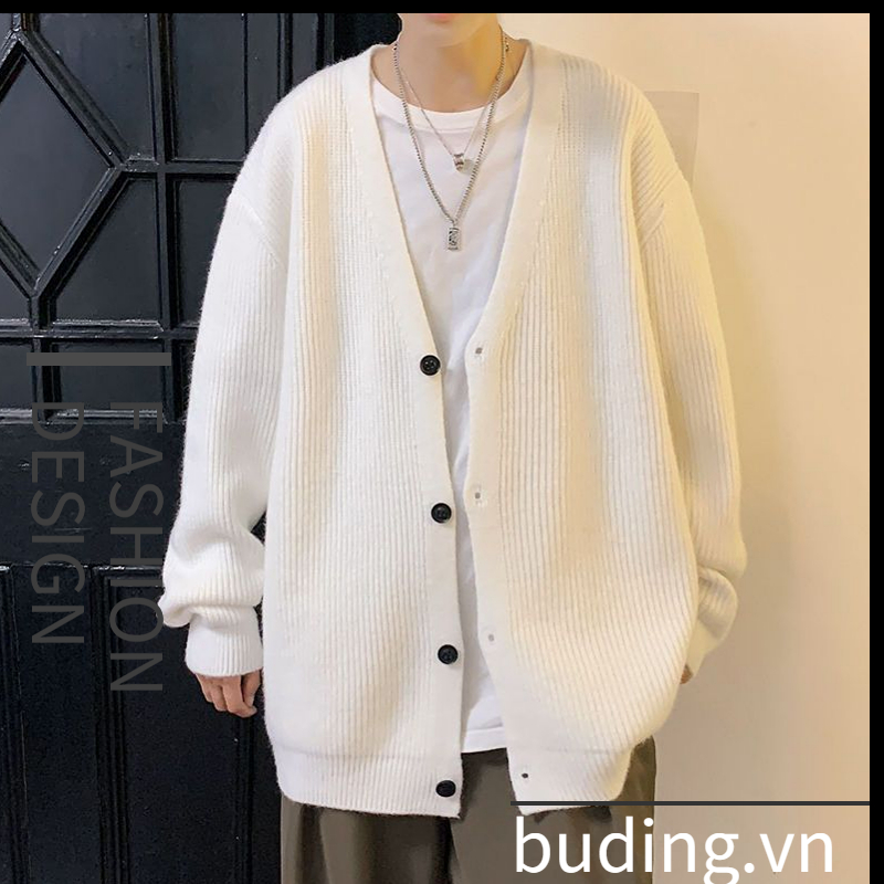 Áo khoác cardigan tay dài sành điệu dành cho nam nữ Áo cardigan nam nữ mặc tất ạ phong cách simple Thời Trang Cho Nam Và Nữ
