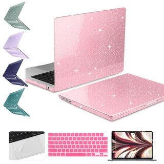 Shimmering powder crystal case tương thích cho MacBook case 2024 M3 Air 13 15 A3113 A3114 2023 Pro 14 16 A2918 A2991 A2992 air 15 a2941 2023 2022 air 13 a2681 13,6 inch m2 pro 14 16 13,3 inch a2338 m1 a2337 a2179 a2289 a2251 a1989 a2159 202