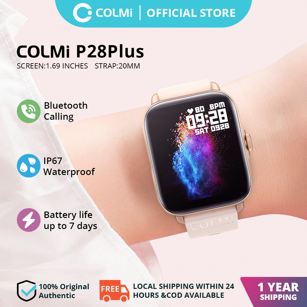 Đồng hồ thông minh COLMI P28 plus chống thấm nước ip67 hỗ trợ theo dõi nhịp tim cho bé thích hợp cho IOS Android