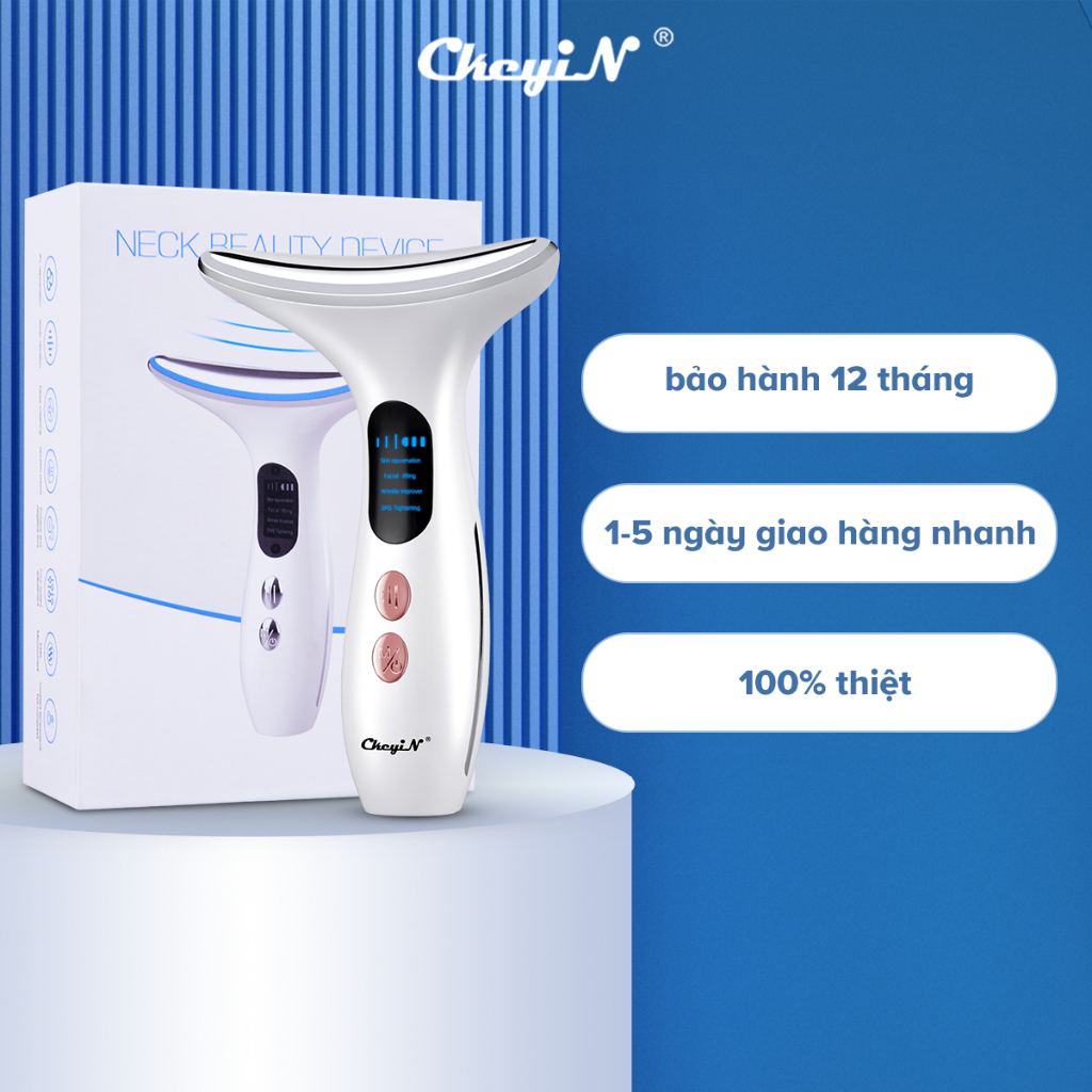 Máy nâng cơ mặt Ckeyin Đèn Chiếu Sáng Chăm Sóc Da Cổ Chống Nếp Nhăn Tạo Khuôn Mặt Chữ v