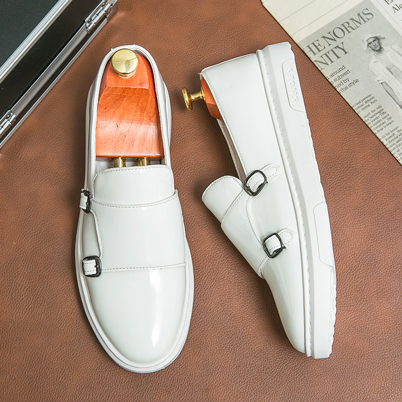 Đàn ông thanh lịch trang trọng monk strap shoes loafer slip on wedding party đẹp trai chất lượng tốt