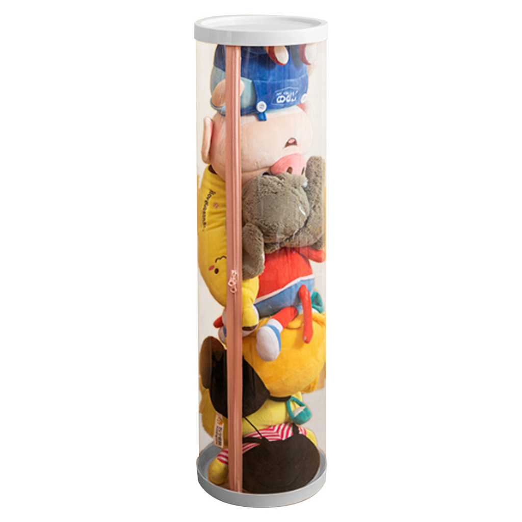 *[Hàng Sẵn] Trẻ em sang trọng búp bê đồ chơi gia dụng chống bụi hộp lưu trữ trong suốt giá trưng bày thùng chứa hình trụ Gonaments I.