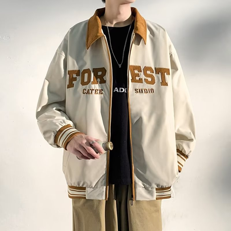 Áo Khoác Bóng Chày 2 Màu Sắc Đa Dạng Phong Cách retro Size m-3xl