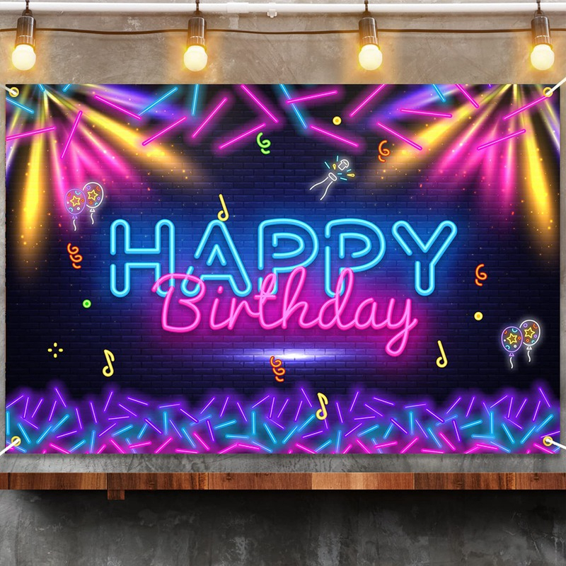 150 * 100cm phông nền sinh nhật nền dạ quang trang trí tiệc sinh nhật vinyl banner partyneeds trang trí tiệc trang trí nội thất đồ dùng tiệc