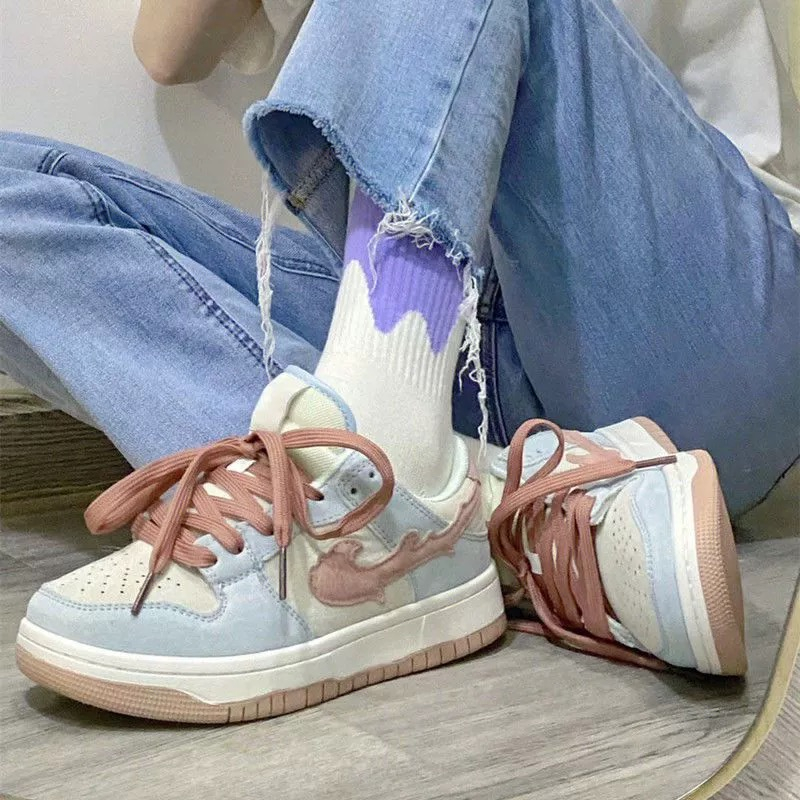 Miss o3o Giày Thể Thao Nữ đáy phẳng Đế Siêu Nhẹ Thoáng Khí Retro Thời Trang Thiết Kế Mới Cho Nữ 33Z080429