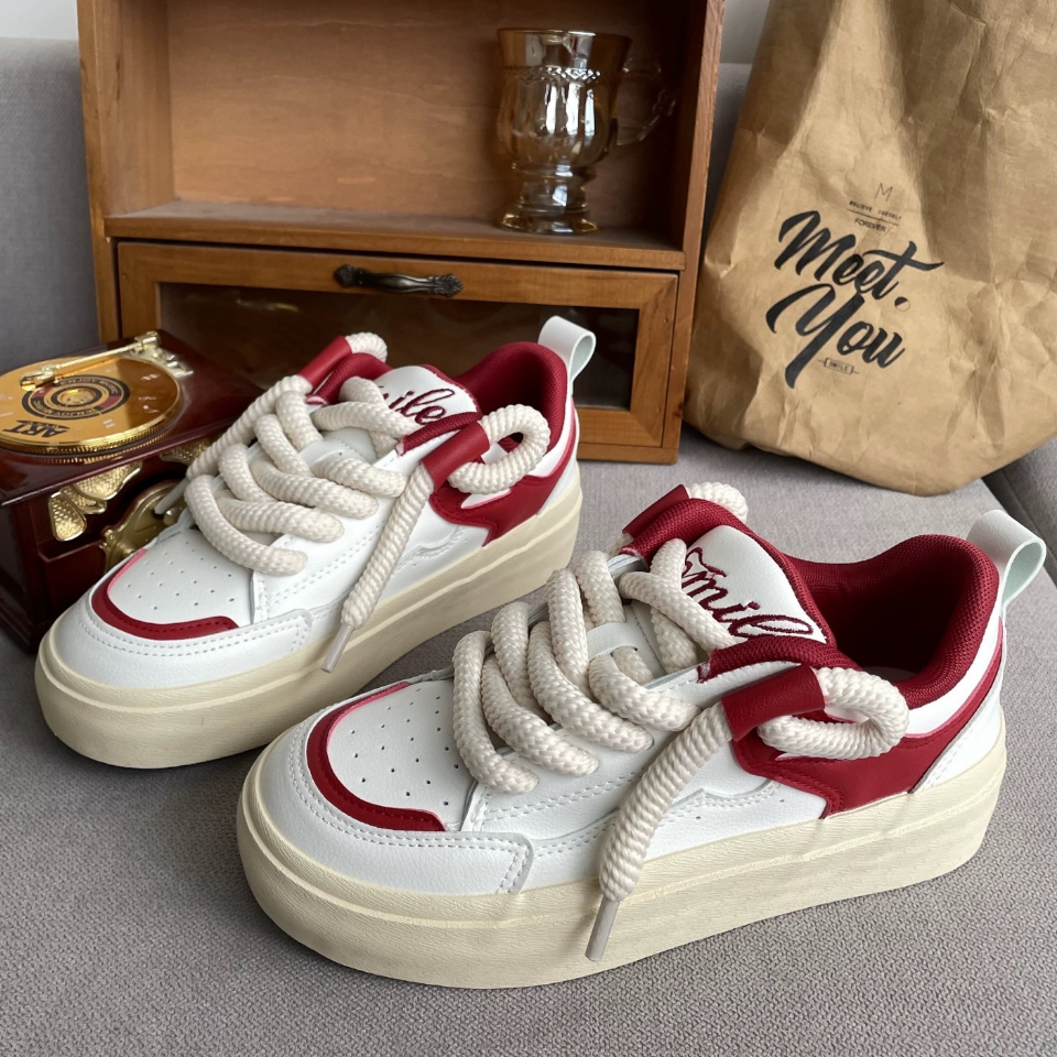 Miss o3o Giày Thể Thao Nữ đáy phẳng Đế Siêu Nhẹ Thoáng Khí Retro Thời Trang Thiết Kế Mới Cho Nữ 33Z080422