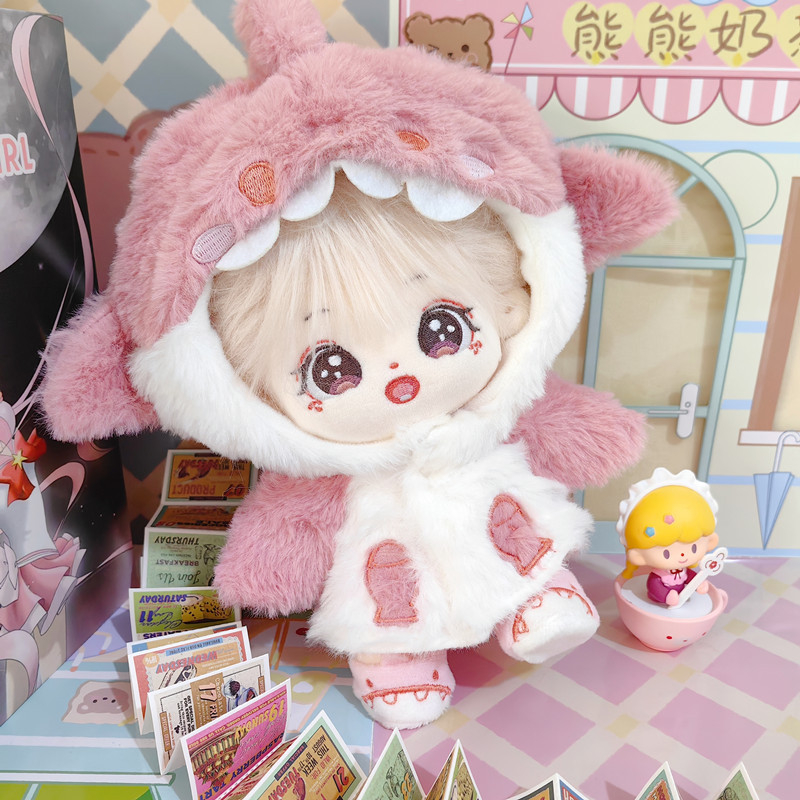 Phụ kiện búp bê thần tượng k-pop bộ quần áo búp bê 20cm áo khoác cá mập màu hồng áo khoác hoạt hình  i-dle twice tzuyu quần jean mới lisa jennie jisoo người hâm mộ quà tặng