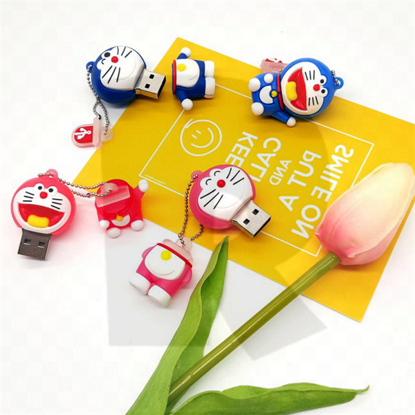 Mỉm cười phim hoạt hình doraemon dễ thương silicone usb 1gb 2gb 4gb 8gb 16gb 32gb 64gb 128gb 2tb usb 2.0 chống thấm nước ổ đĩa flash tốc độ cao