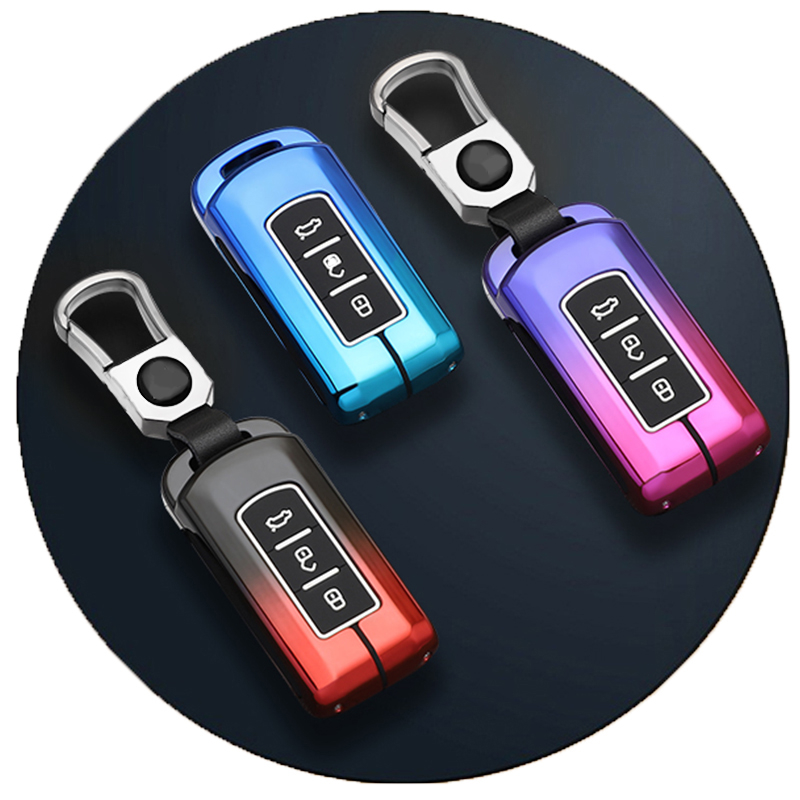 Hợp kim kẽm phát sáng từ xa hộp đựng chìa khóa ô tô nắp túi fob giá đỡ vỏ móc khóa cho mitsubishi outlander triton lancer asx pajero montero sport mirage xpander attrage