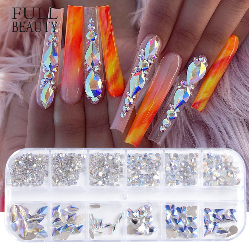 1 Hộp Hạt Charm Đính Trang Trí Móng Tay DIY