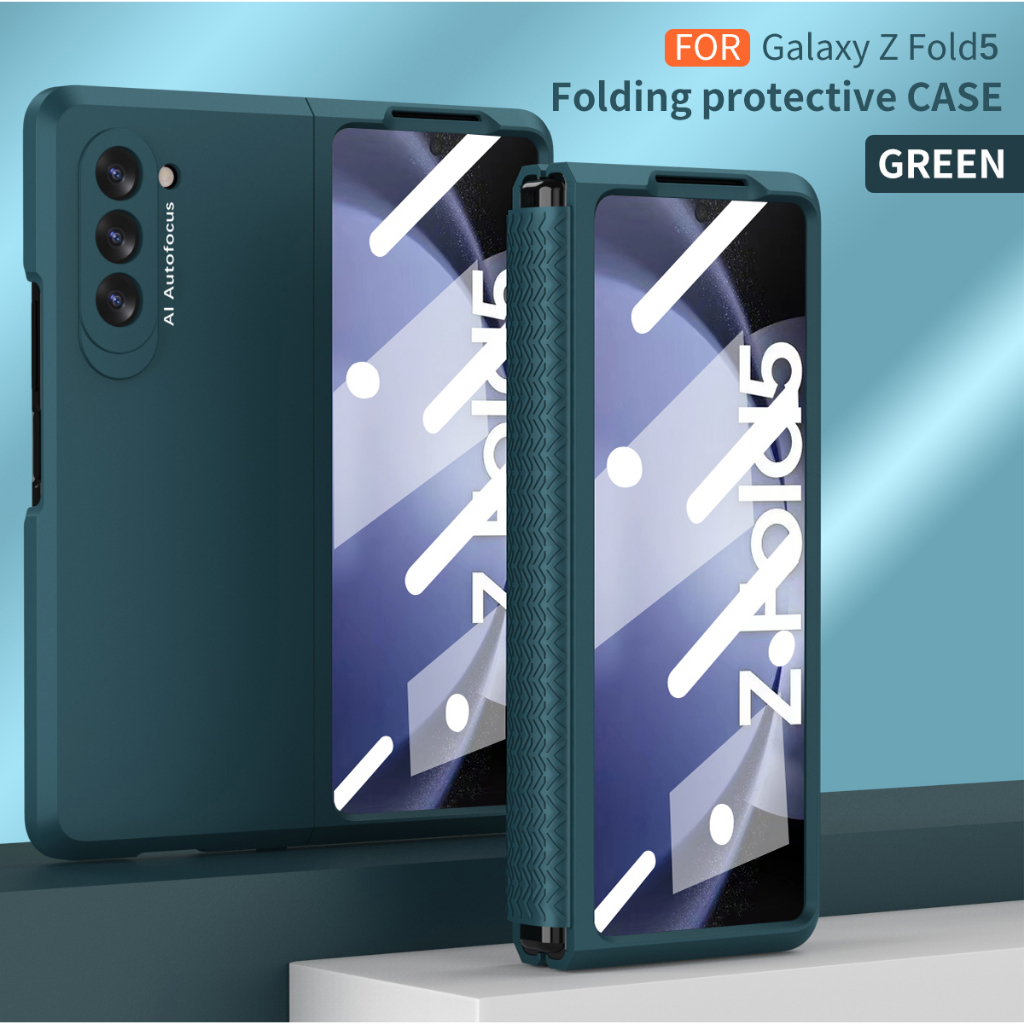 Military-grade protection vỏ bảo vệ gấp cho samsung galaxy z fold 5 fold3 fold2 tpu hinge cover kính cường lực
