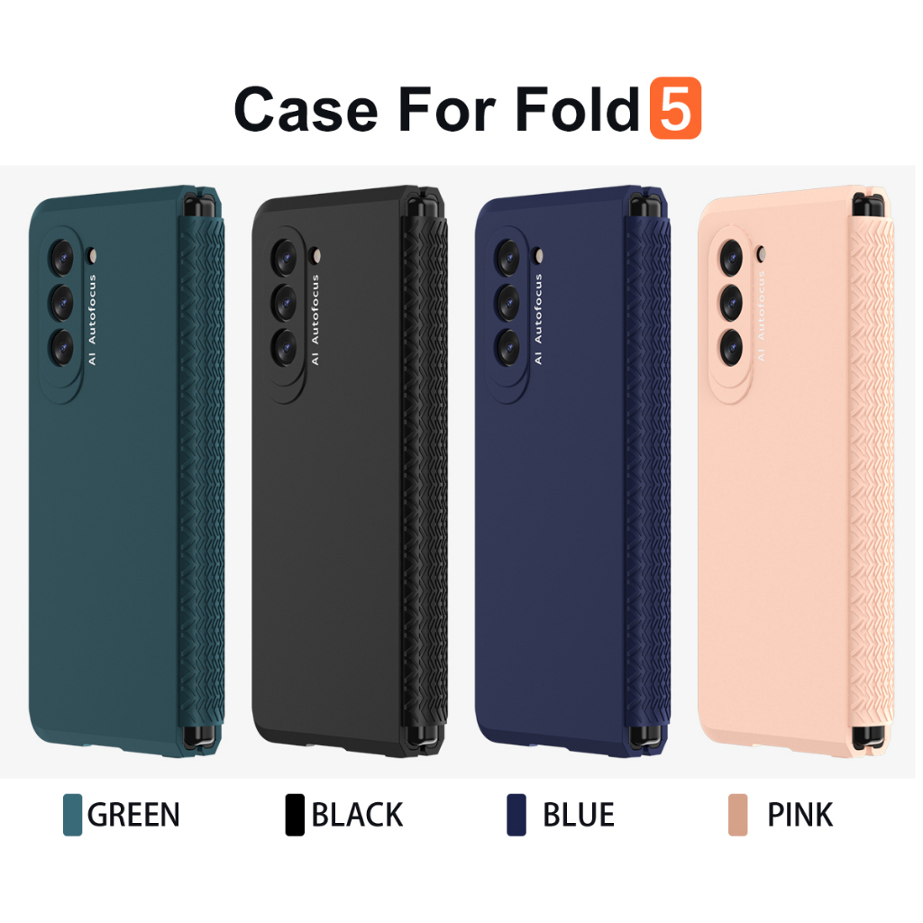 Military-grade protection vỏ bảo vệ gấp cho samsung galaxy z fold 5 fold3 fold2 tpu hinge cover kính cường lực