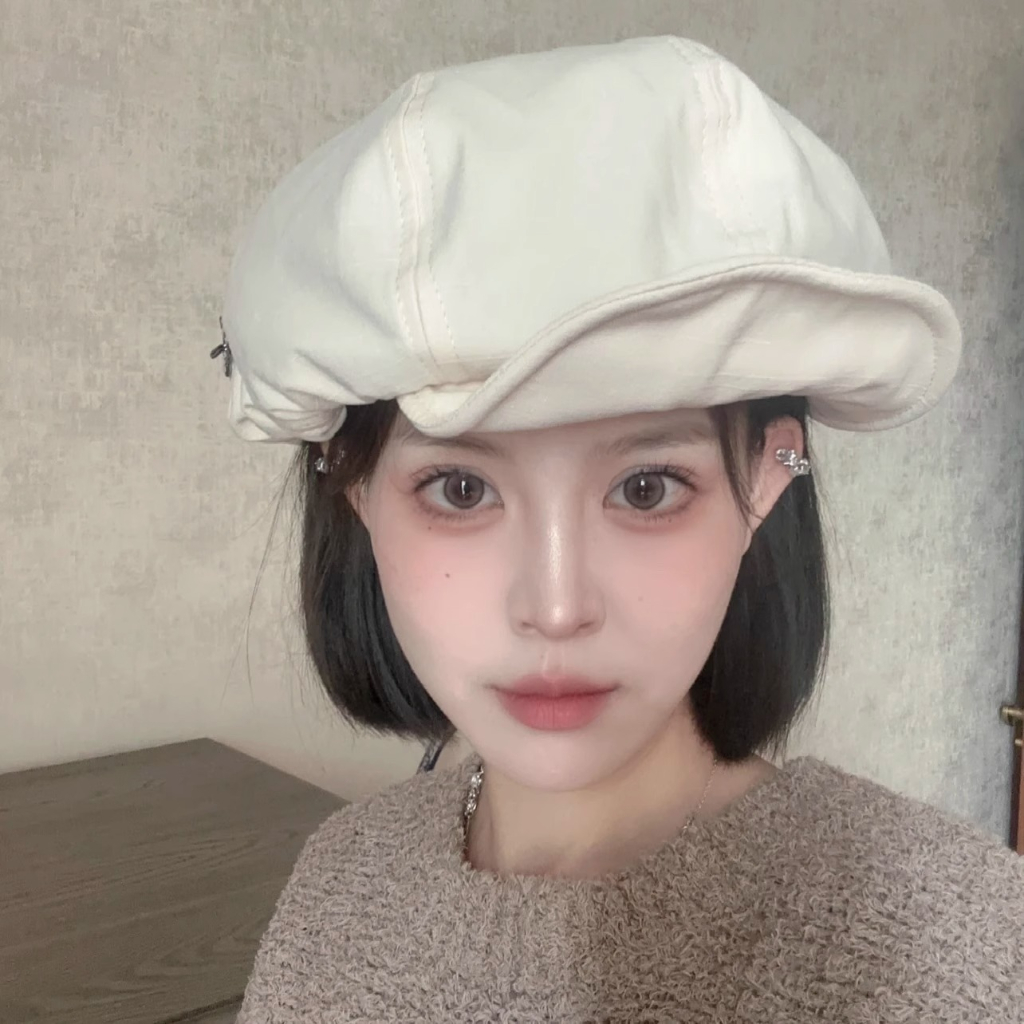 Mũ Beret Hình Đám Mây Phong Cách Retro Thời Trang Xuân Thu Dành Cho Nữ
