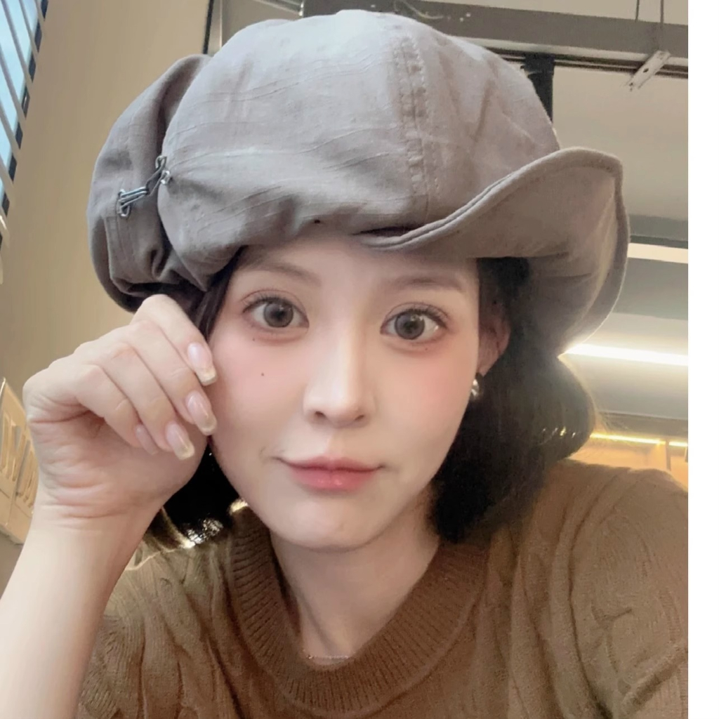 Mũ Beret Hình Đám Mây Phong Cách Retro Thời Trang Xuân Thu Dành Cho Nữ