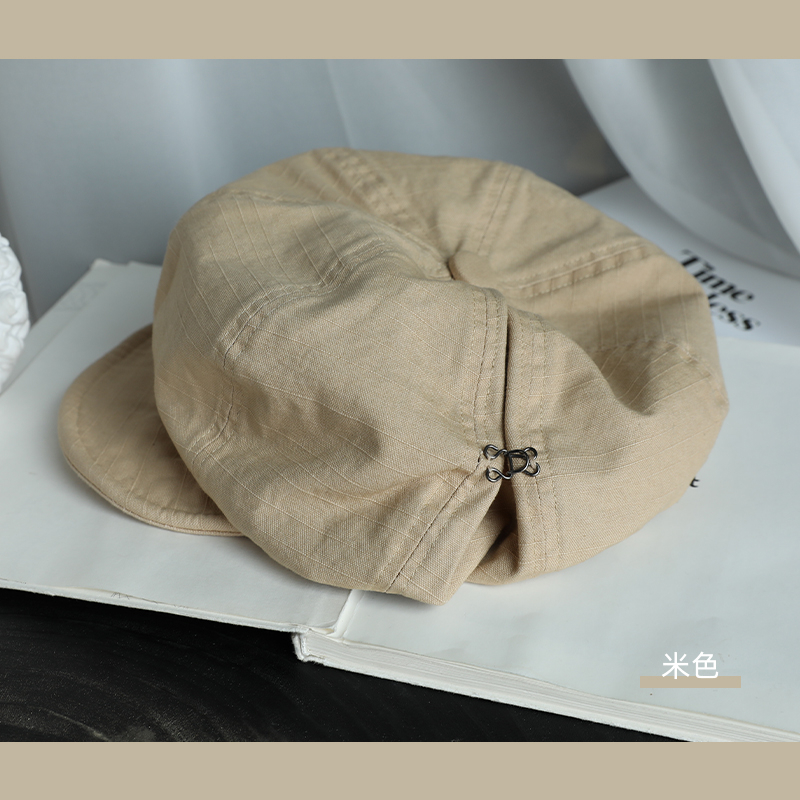 Mũ Beret Vải Cotton Lanh Phong Cách Nhật Bản Thời Trang Xuân Hè Cho Nữ